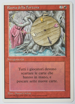 Wheel of Fortune FWB Italian Foreign White-Bordered Reserved List MTG - Image 1