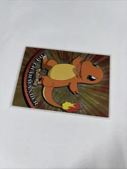 2000 Topps Pokemon TV Animation Series Black Logo Holo #04 Charmander - Image 2