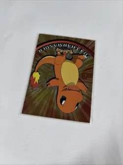 2000 Topps Pokemon TV Animation Series Black Logo Holo #04 Charmander - Image 3