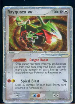 Pokemon EX DEOXYS - #102/107 Rayquaza ex - Ultra Rare Holo - ENG - Damaged - Image 1