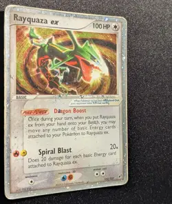 Pokemon EX DEOXYS - #102/107 Rayquaza ex - Ultra Rare Holo - ENG - Damaged - Image 5