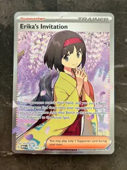 Pokemon 151 ENGLISH - LIGHT PLAY - ERIKA'S INVITATION - ULTRA RARE - 196/165 LP - Image 1