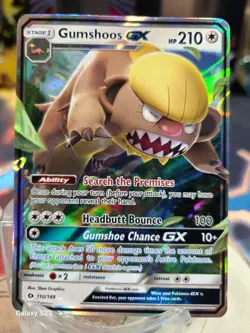 Gumshoos GX 110/149 Sun & Moon Ultra Rare Pokemon Card Light Play - Image 1