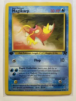 1ST EDITION Pokemon Cards Magikarp 47/82 Team Rocket WOTC Uncommon - Image 1