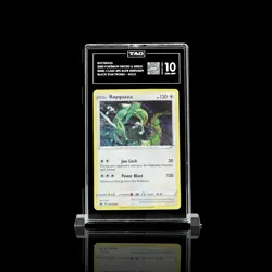 2020 POKEMON BLACK STAR PROMOS COSMOS HOLO #SWSH029 RAYQUAZA TAG 10 🐲 - Image 1