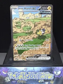 Pokemon Card Iron Hands ex 248/182 Full Art Paradox Rift Illustration Rare NM - Image 1