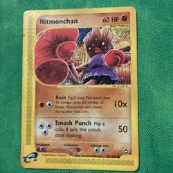 Hitmonchan 081/147 Aquapolis Common Pokemon TCG lightly played printing error - Image 1