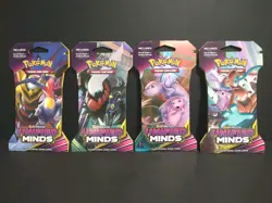 Pokemon Unified Minds Sleeved Booster Pack Art Set Factory Sealed - Image 1