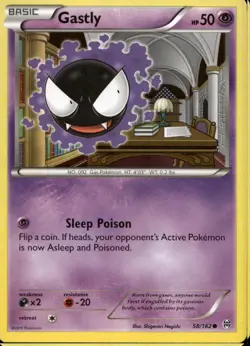 Gastly 58/162 Common XY BreakThrough Pokemon - Image 1