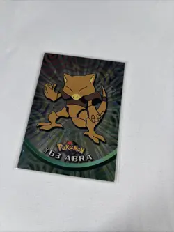 2000 Topps Pokemon TV Animation Series Black Logo Holo #63 Abra - Image 1