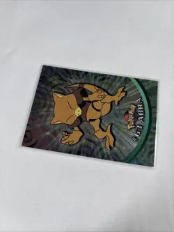 2000 Topps Pokemon TV Animation Series Black Logo Holo #63 Abra - Image 4