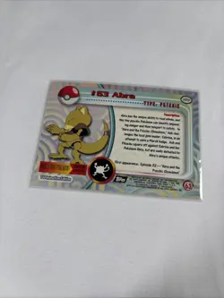 2000 Topps Pokemon TV Animation Series Black Logo Holo #63 Abra - Image 5