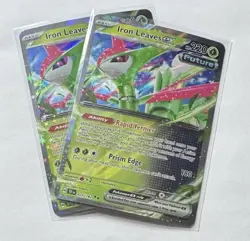 Iron Leaves ex 025/162 SV05: Temporal Forces Holo Double Rare Pokemon Lot of 2 - Image 1