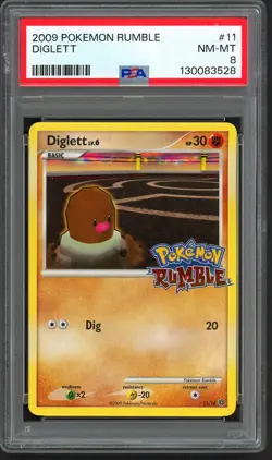 Pokemon Cards - PSA 8 Diglett 11/16 - Pokemon Rumble Holo - NM-MT - PSA8 - Image 1