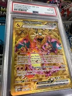 2023 POKEMON OBF EN-OBSIDIAN FLAMES | HYPER RARE CHARIZARD EX 228 PSA 8 Mint - Image 2