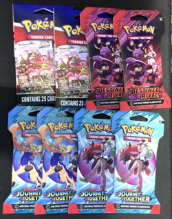 Lot of 8 unopened POKEMON BOOSTER PACKS and MYSTERY PACKS - Image 1