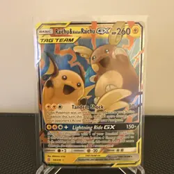 Pokemon TCG Raichu Alolan Raichu Tag Team GX 54/236 Unified Minds NM Condition - Image 2