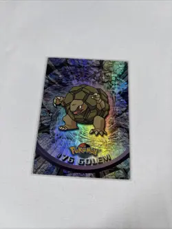 2000 Topps Pokemon TV Animation Series Black Logo Holo #75 Golem - Image 1