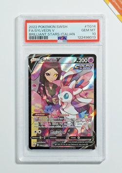 Pokemon PSA 10 Sylveon V #TG14 Full Art Astri Lucenti 2022 Italiano - Image 1