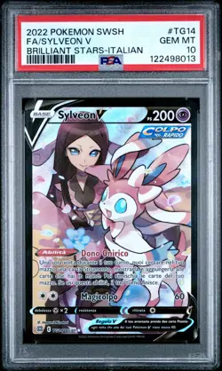 Pokemon PSA 10 Sylveon V #TG14 Full Art Astri Lucenti 2022 Italiano - Image 2