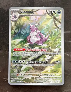 Pokemon 151 ENGLISH - LIGHT PLAY - NIDOKING - ILLUSTRATION RARE - 174/165 LP - Image 1