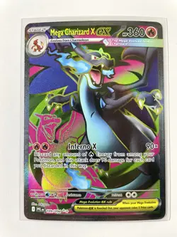 Mega Charizard X ex Ultra Rare Pokemon TCG Phantasmal Flames 109 Mint Pack Fresh - Image 2