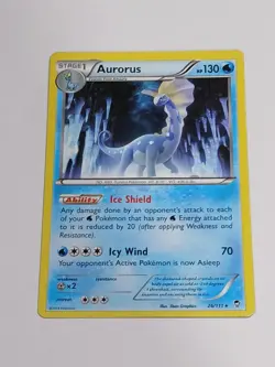 Pokemon 2014 XY Furious Fists Aurorus #26/111 Regular LP - Image 1