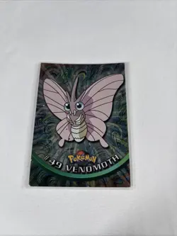 2000 Topps Pokemon TV Animation Series Black Logo Holo #49 Venomoth - Image 1