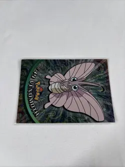 2000 Topps Pokemon TV Animation Series Black Logo Holo #49 Venomoth - Image 2