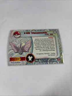 2000 Topps Pokemon TV Animation Series Black Logo Holo #49 Venomoth - Image 5