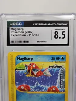 Magikarp 118/165 Expedition Base Set Regular Pokemon CGC 8.5 Mint - Image 2
