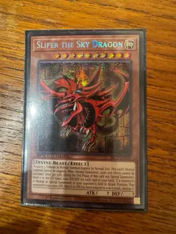 Yugioh Slifer The Sky Dragon SBC2-ENA01 Prismatic Secret Rare 1st Edition - Image 1