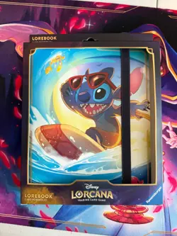 ⭐ NIB Disney Lorcana TCG Stitch Lorebook Card Portfolio Holds 64 cards binder - Image 1