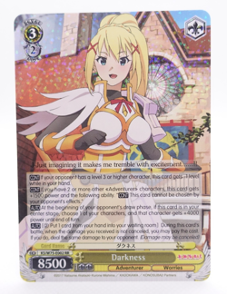 Weiss Schwarz Konosuba Darkness KS/W75-E002 RR English Anime Trading Card - Image 1