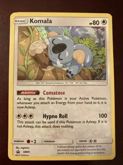 Komala SM41 SM Sun & Moon Black Star Promo Holo Pokemon TCG Card - Image 1