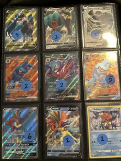 Lot of 9 Copperajah Toxicroak Keldeo Pokemon Cards Authentic - Image 1