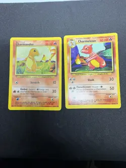 Pokemon TCG Charmeleon and Charmander Base Set 2 Card Lot 24/102 and 46/102 - Image 3