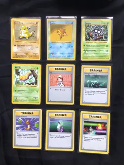 Pokemon Cards: Shadowless Base Set 24 Card Non-Holo Lot - Image 3