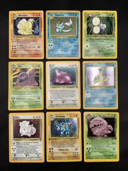 Vintage Holo Rare Pokemon Cards WOTC 1999 Base Set, Fossil, Jungle - MP/HP Ditto - Image 1