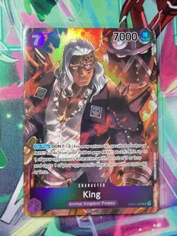 One Piece TCG Romance Dawn English King (Alt Art) OP01-096 SR Card - Image 1