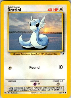Dratini 72/110 2002 Legendary Collection Pokemon Card Vintage WOTC Common - Image 1