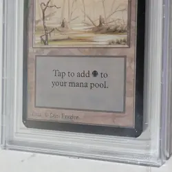 MTG Swamp (B) Alpha Basic Land Graded 8 - Image 4