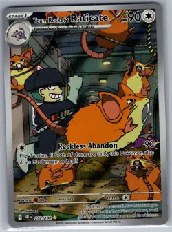 Team Rocket's Raticate 202/182 SV10: Destined Rivals - Pokemon Card - NM - Image 1