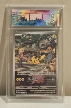 Pikachu 173/165 AR carte Pokemon EV 3.5 carte gradee Collect Aura 9 - FR - Image 3