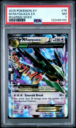 Pokemon PSA 7 M Rayquaza Ex #76 XY Roaring Skies 2015 English - Image 2