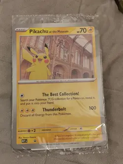 Pikachu At The Museum Natural History Museum Jumbo Pokemon Promo Card - Image 1