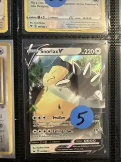 Lot of 9 Snorlax & Reshiram Pokemon Cards Authentic - Image 3