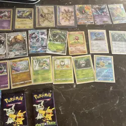 Old Pokemon card collection, mainly from And￼ Moon with sealed packs and a binde - Image 3