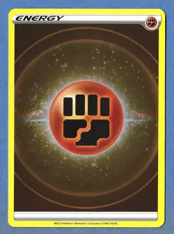 POKEMON CROWN ZENITH FIGHTING ENERGY HOLO NON TEXTURED CARD NO NUMBER PACK FRESH - Image 1
