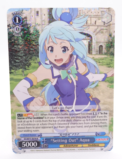 Weiss Schwarz Konosuba Aqua KS/W75-E078 R English Anime Trading Card - Image 1